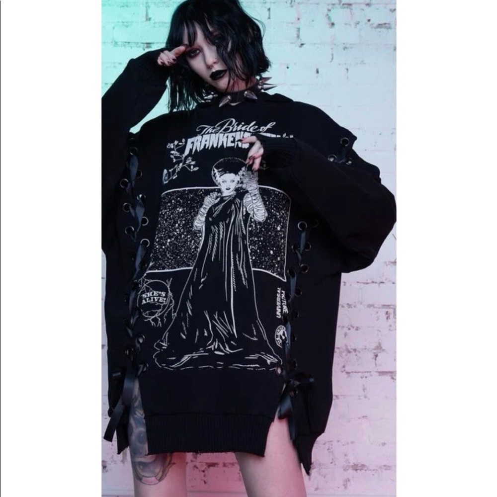 bride of frankenstein graphic hoodie